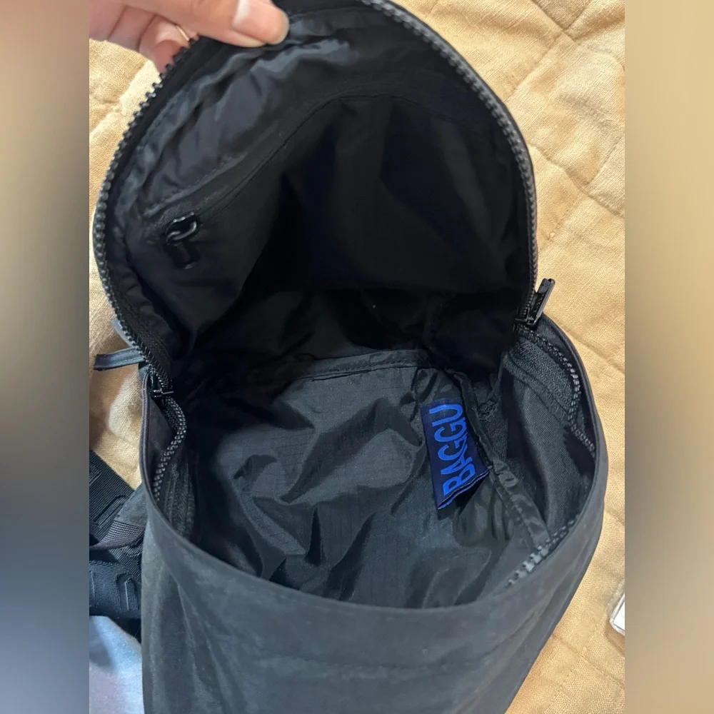 BAGGU Black Mini Backpack - Everyday Women's Bag - Picture 6 of 7